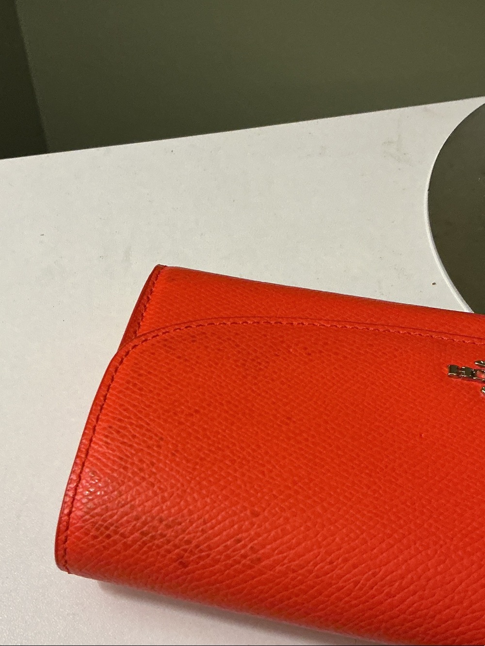 Coach Pop Slim Envelope Orange Leather Signature Clutch Wallet Set SEE PHOTOS - Picture 13 of 14
